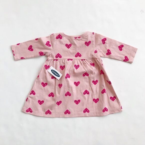 Old Navy NWT heart print dress 0-3 months - Picture 5 of 5